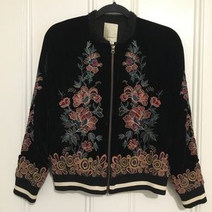 Vintage Embellished Velour Jacket
